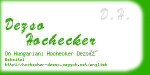 dezso hochecker business card